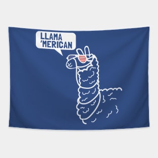 Llama 'Merican for 4th of July Tapestry