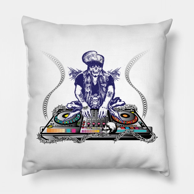 Disc Jokey Pillow by sonnycosmics