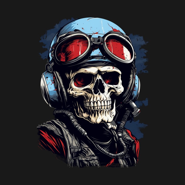 Skull Fighter Pilot by DavidLoblaw