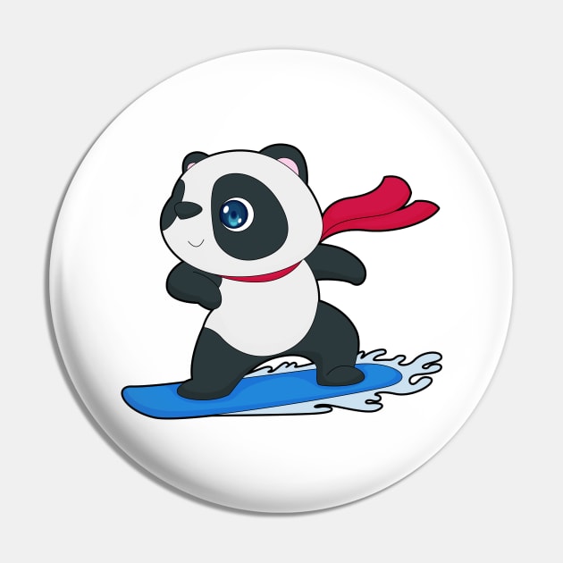 Panda Snowboard Winter sports Pin by Markus Schnabel