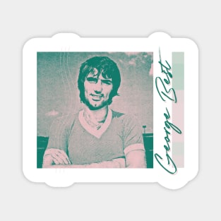 George Best / Retro Style Duotone Fan Design Magnet