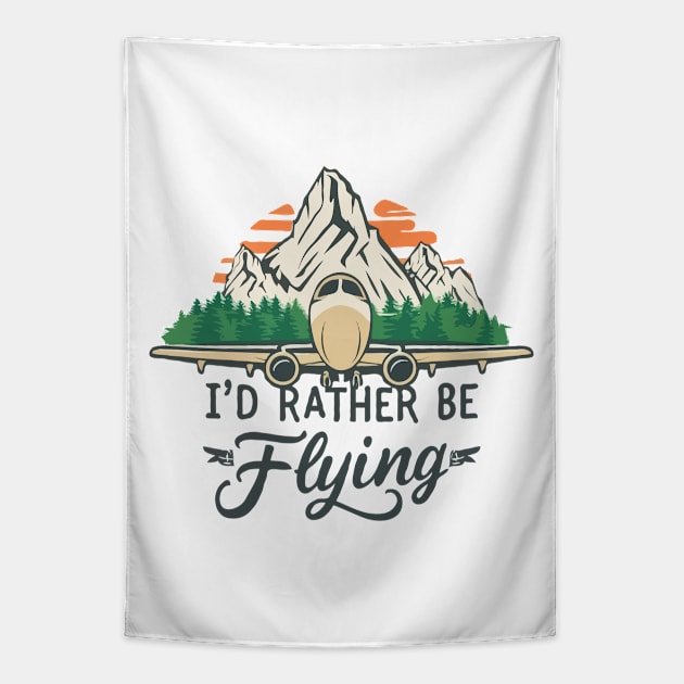 I'd Rather Be Flying. Retro Tapestry by Chrislkf