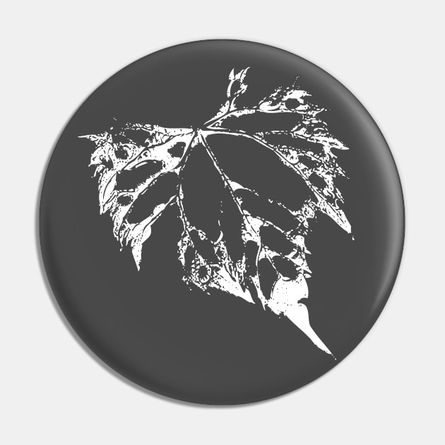 White Leaf Pin by mynaito