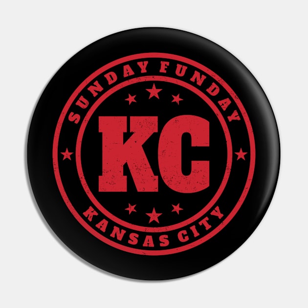 Kansas City - Sunday Funday Vintage Stamp Pin by dentikanys