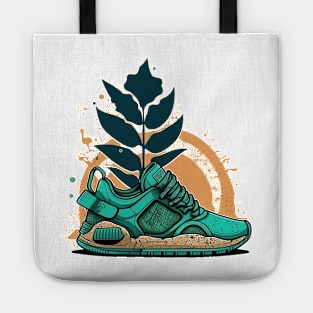 Make a Bold Eco-Friendly Statement with Greenbubble's Cartoon Style Sneaker with Plant Tote