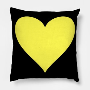 Yellow Heart Pillow