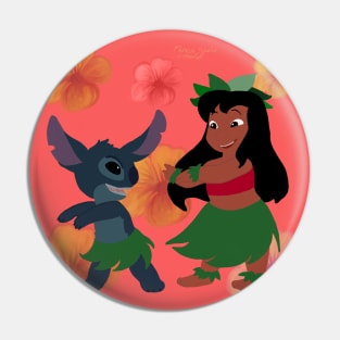 Lilo and Stitch (colored) Pin