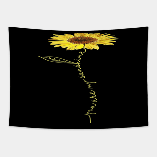 You Are My Sunshine Hippie Sunflower Gifts For Women Tapestry