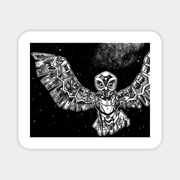 Owl Sketch Magnet by danielsingzon