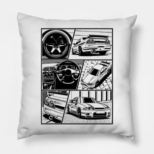 Vintage Race Car Pillow