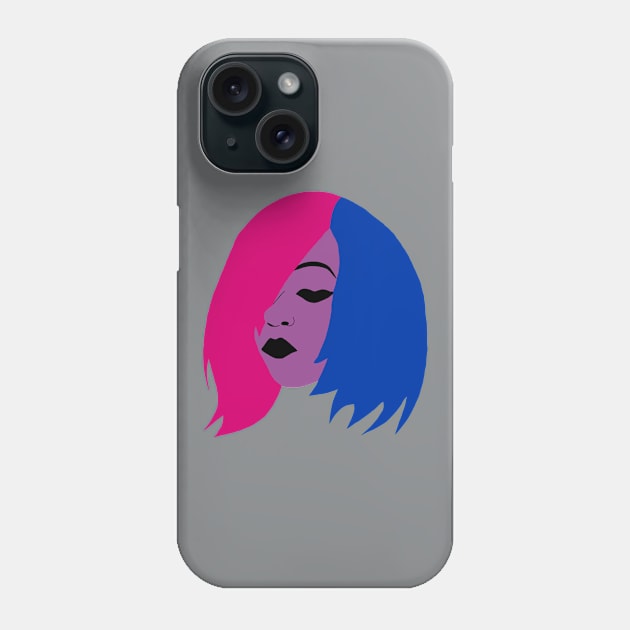 Bisexual Bob Haircut Phone Case by Quipplepunk