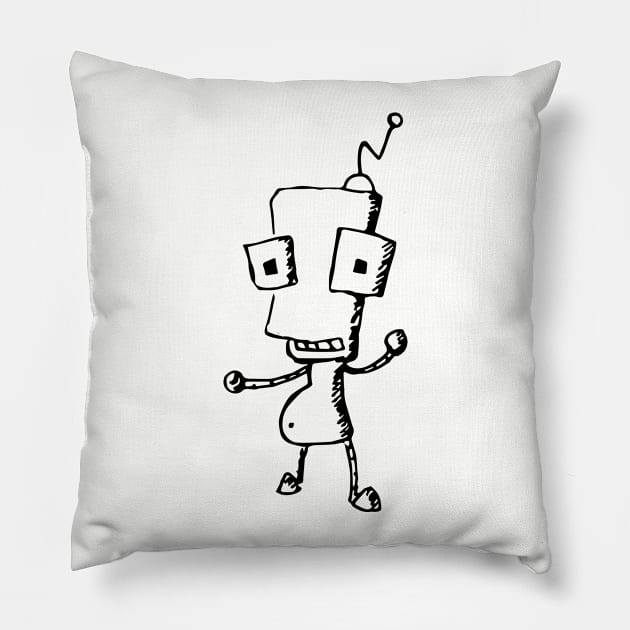 Small Robot Pillow by gregfitz