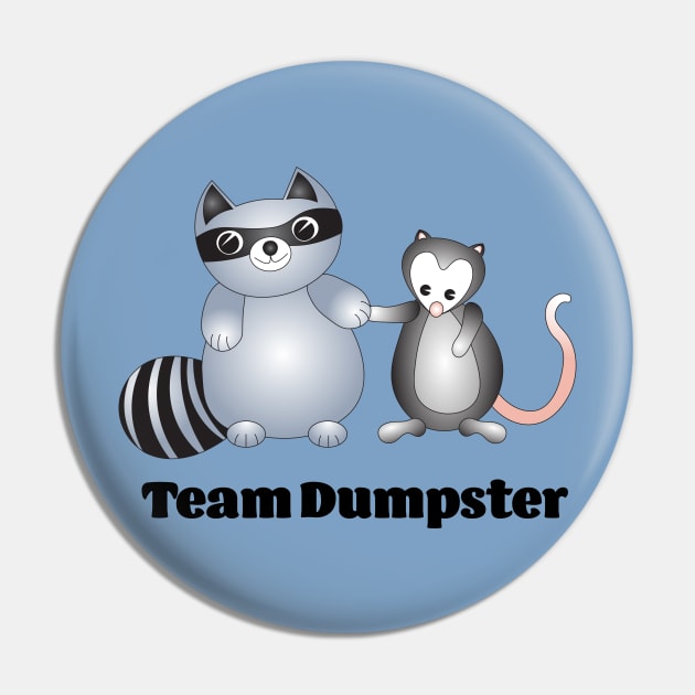 Team Dumpster Trash Panda and Possum Pin by candhdesigns