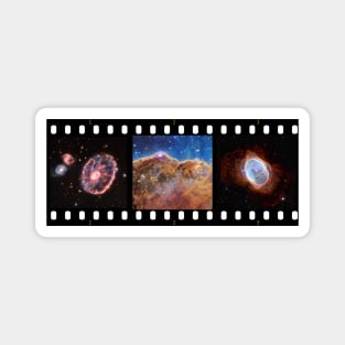 NASA JWST images in the form of the filmstrip Magnet