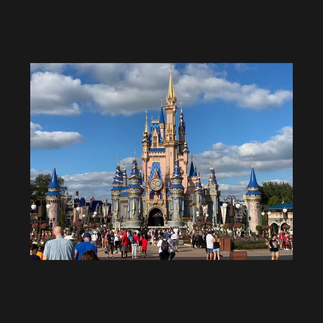 Disney World Castle 50th Anniversary 2 by PugDronePhotos