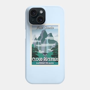 Visit Cloud Recesses retro travel poster Phone Case