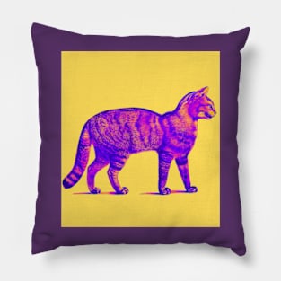 Duotone Cat Pillow