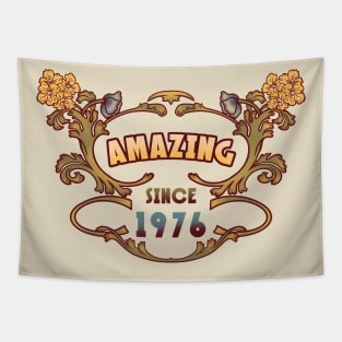 AMAZING SINCE 1976 art nouveau vintage retro birthday gift Tapestry