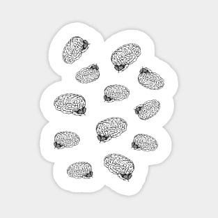 human brain collage Magnet