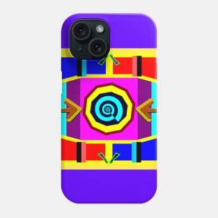 Spiral arrow and target Phone Case