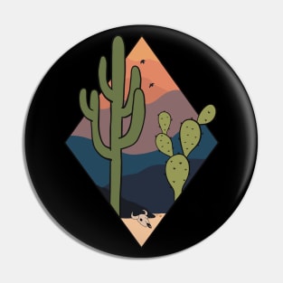 Desert Cactus Landscape Pin