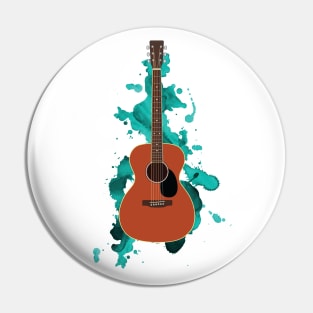 Concert Style Acoustic Guitar All Mahogany Pin