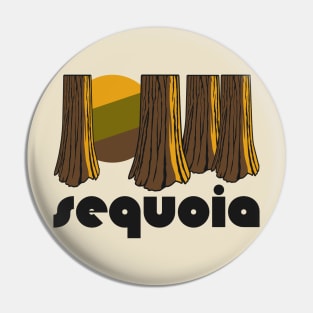 Retro Sequoia ))(( Tourist Souvenir National Park Design Pin