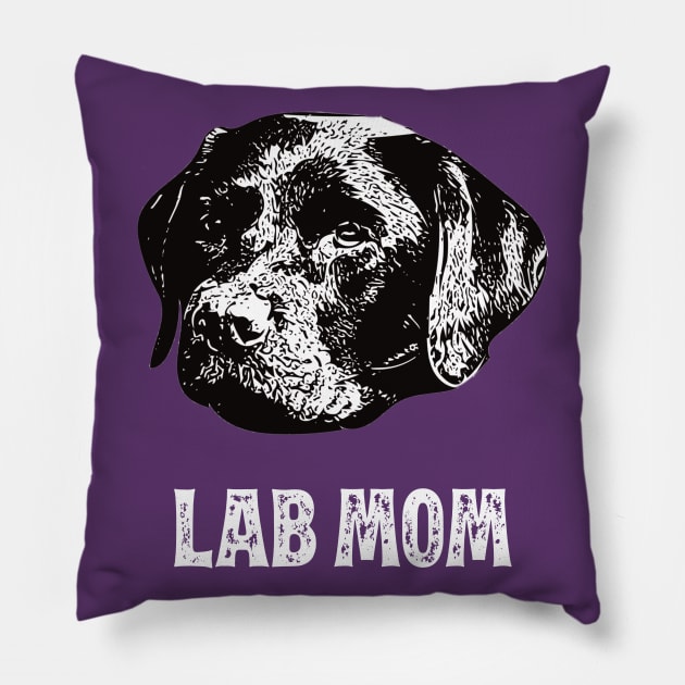 Labrador Mom Labrador Retriever Design Pillow by DoggyStyles