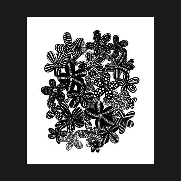 Zentangle Flowers by marilynllowe