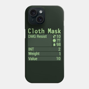 Cloth Mask Stats Phone Case