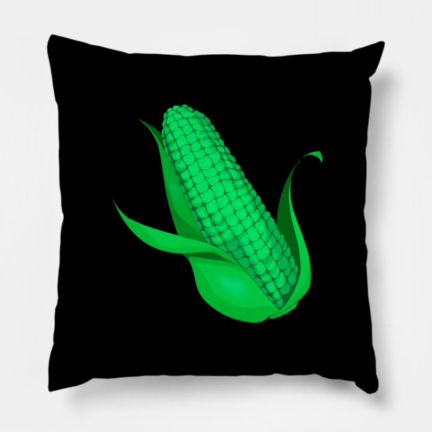 Corn green Pillow by lonway