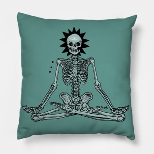 yoga skeleton Pillow