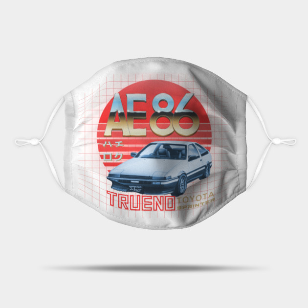 Initial D Ae86 Toyota Retro Sunset Initial D Anime Mask Teepublic