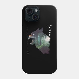Wolf forest silhouette Phone Case