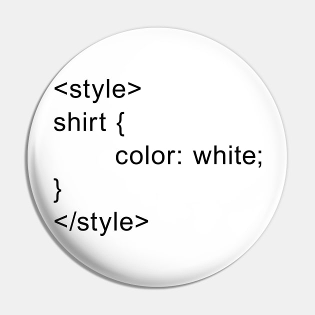 HTML Style - White Pin by joshthecartoonguy