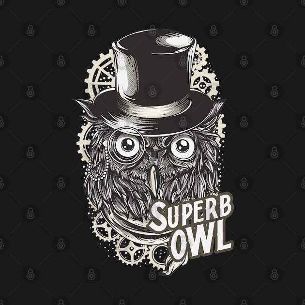 Superb Owl Steampunk Top hat by Space Cadet Tees