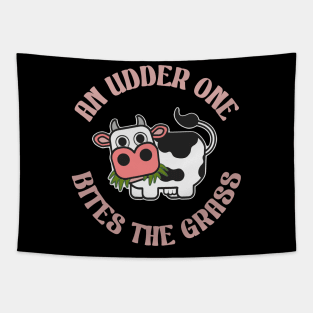 An udder one, bites the grass Tapestry