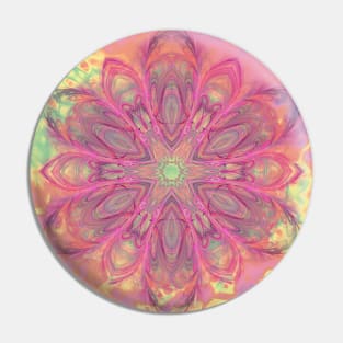 Beautiful kaleidoscope in pink with texture Pin