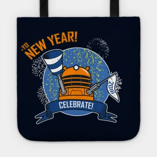 New Year Celebration Cute Alien Meme Tote