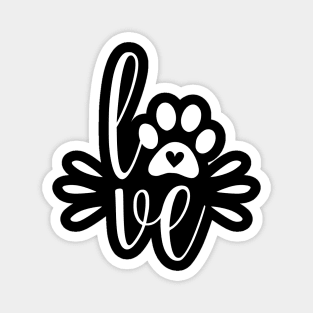 Dog Love - Cute Dog Paw Quote Magnet