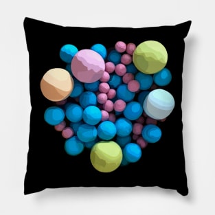 Colorful multiverses on black Pillow