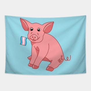 Pete The Transgender Pride Pig Tapestry