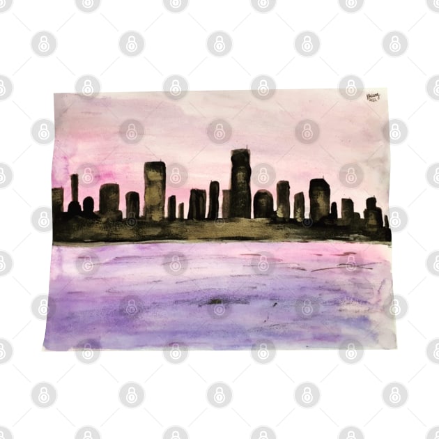 Hazy City Painting by jhsells98