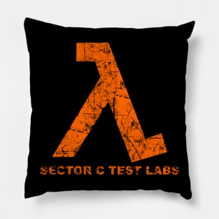 Sector C - Orange Pillow