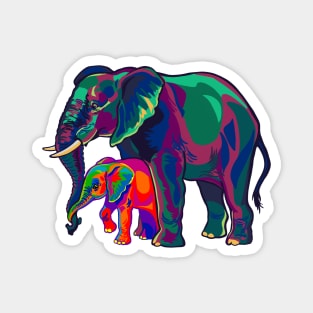 Mama Elephant and Baby Magnet