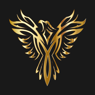 Legendary Phoenix Bird Golden Fantasy Tattoo T-Shirt