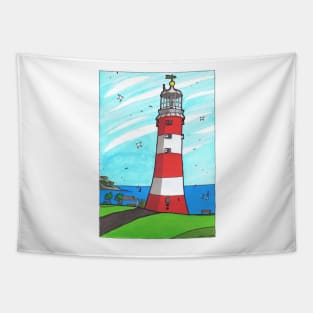 Plymouth Hoe Lighthouse Tapestry