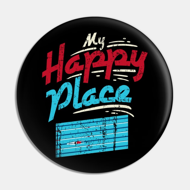 My Happy Place Swimming Pool - Swim Team Swimmer Gift Pin by biNutz