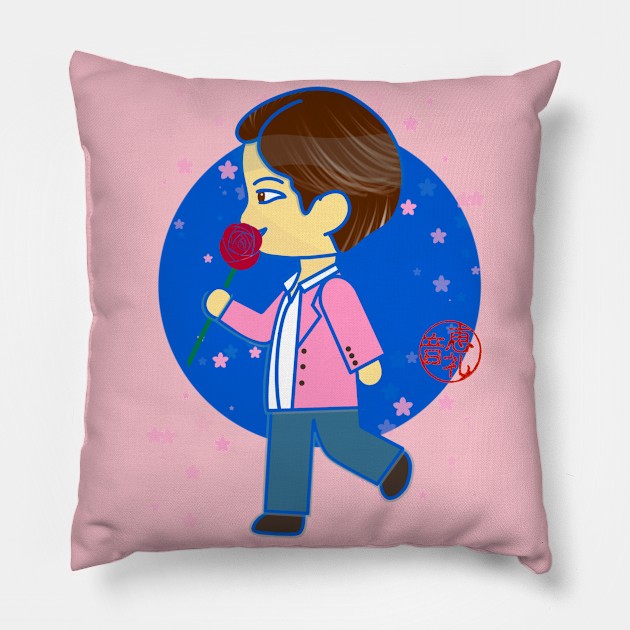 A K-Pop rose Pillow by EV Visuals