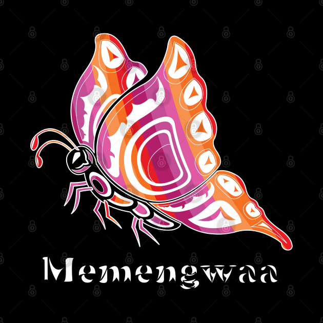 Memengwaa (Butterfly) Lesbian Pride by KendraHowland.Art.Scroll
